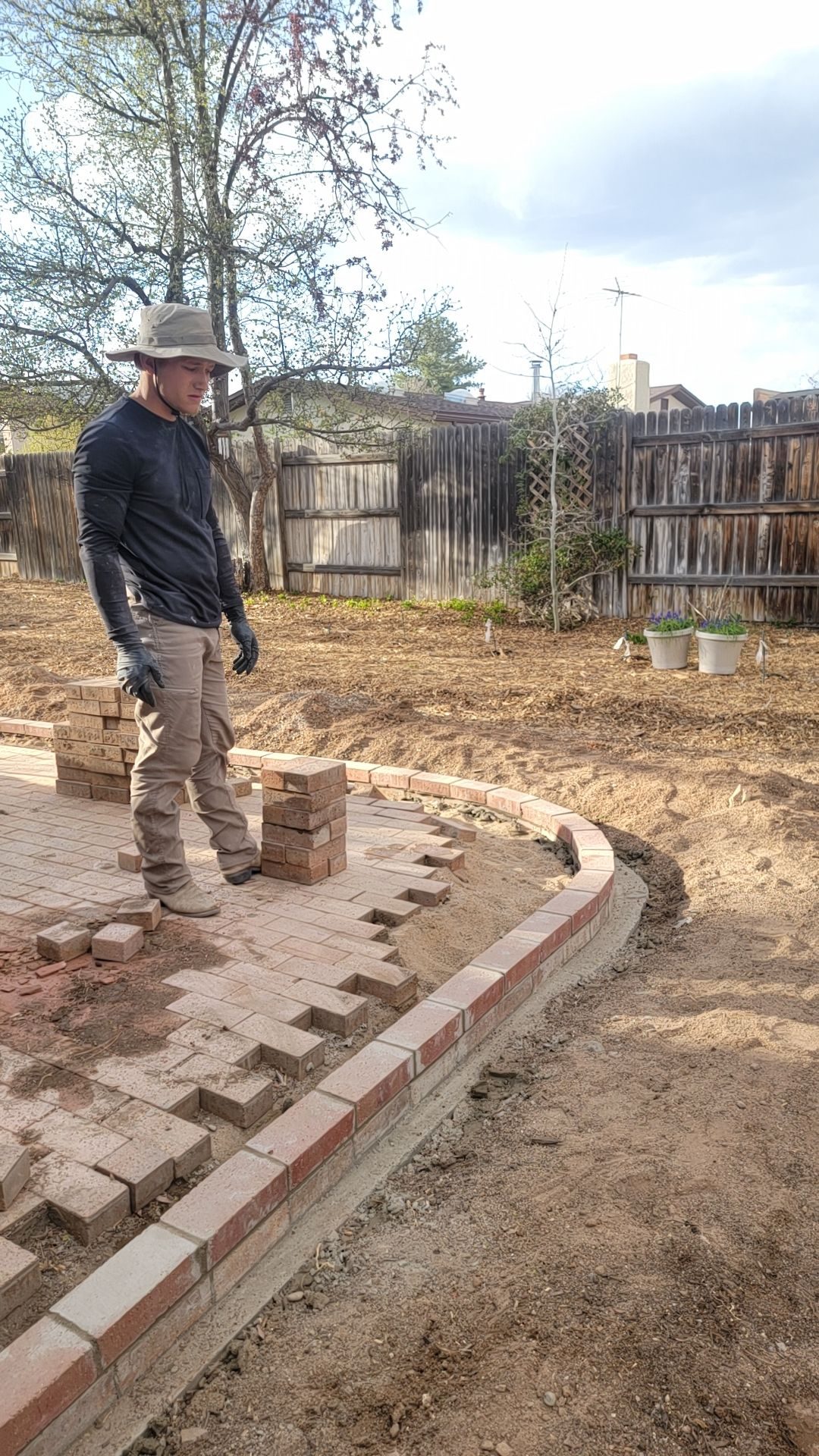Paver detail work
