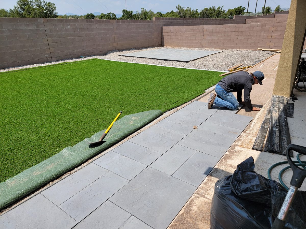 Turf and paver install