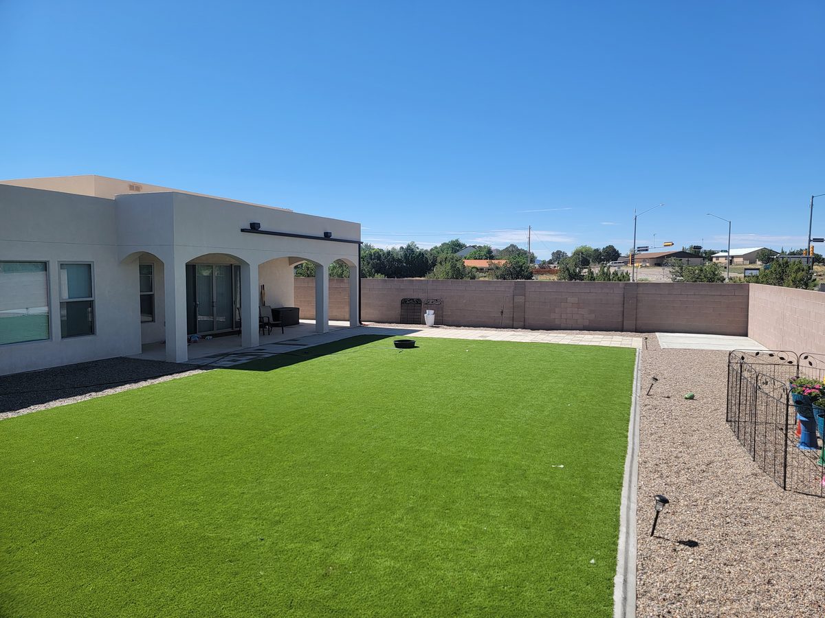 Turf backyard