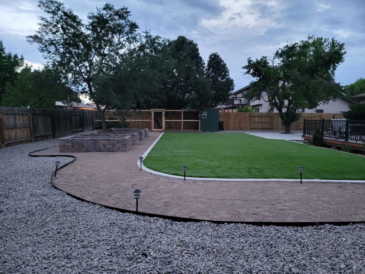 Turf and hardscape